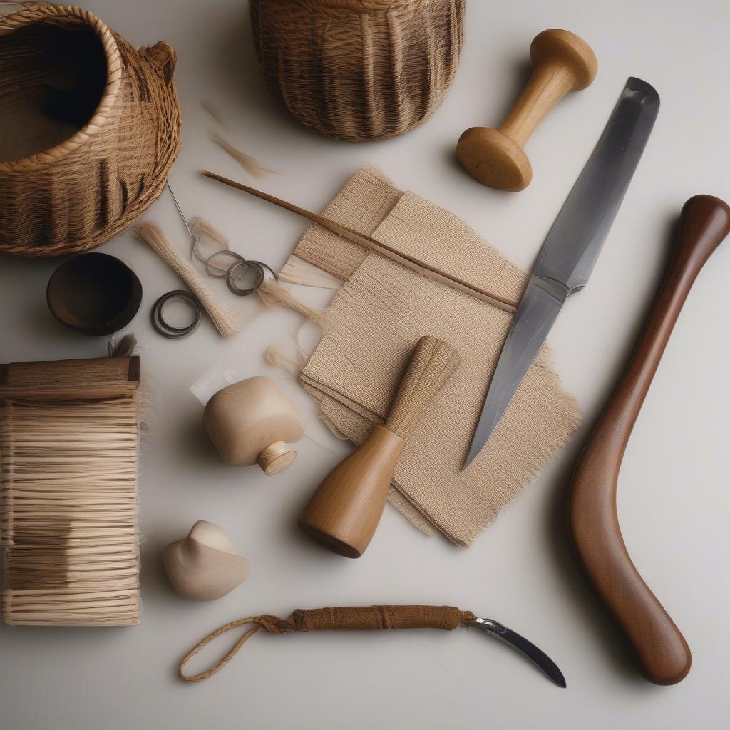 Essential Tools for Weaving an Aurondack Basket