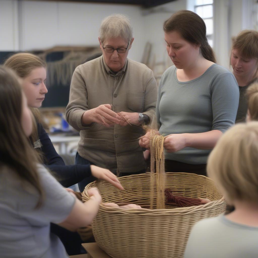 Experienced basket weaver teaching in Northern Ireland