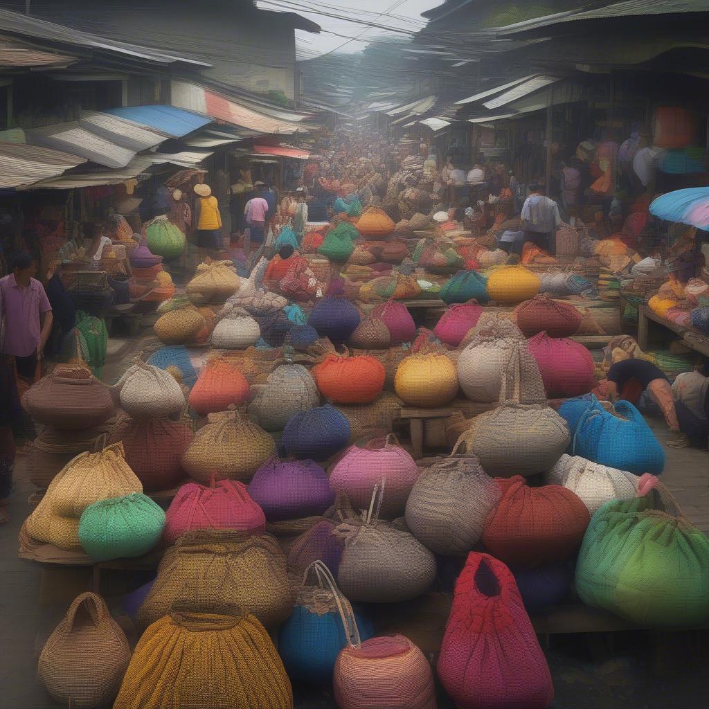 Exploring local Indonesian markets for authentic woven bags