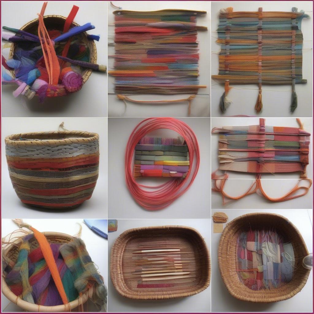 Fabric Strip Weaving Techniques: Different methods of weaving fabric strips, including loom weaving, basket weaving, and free-form weaving.