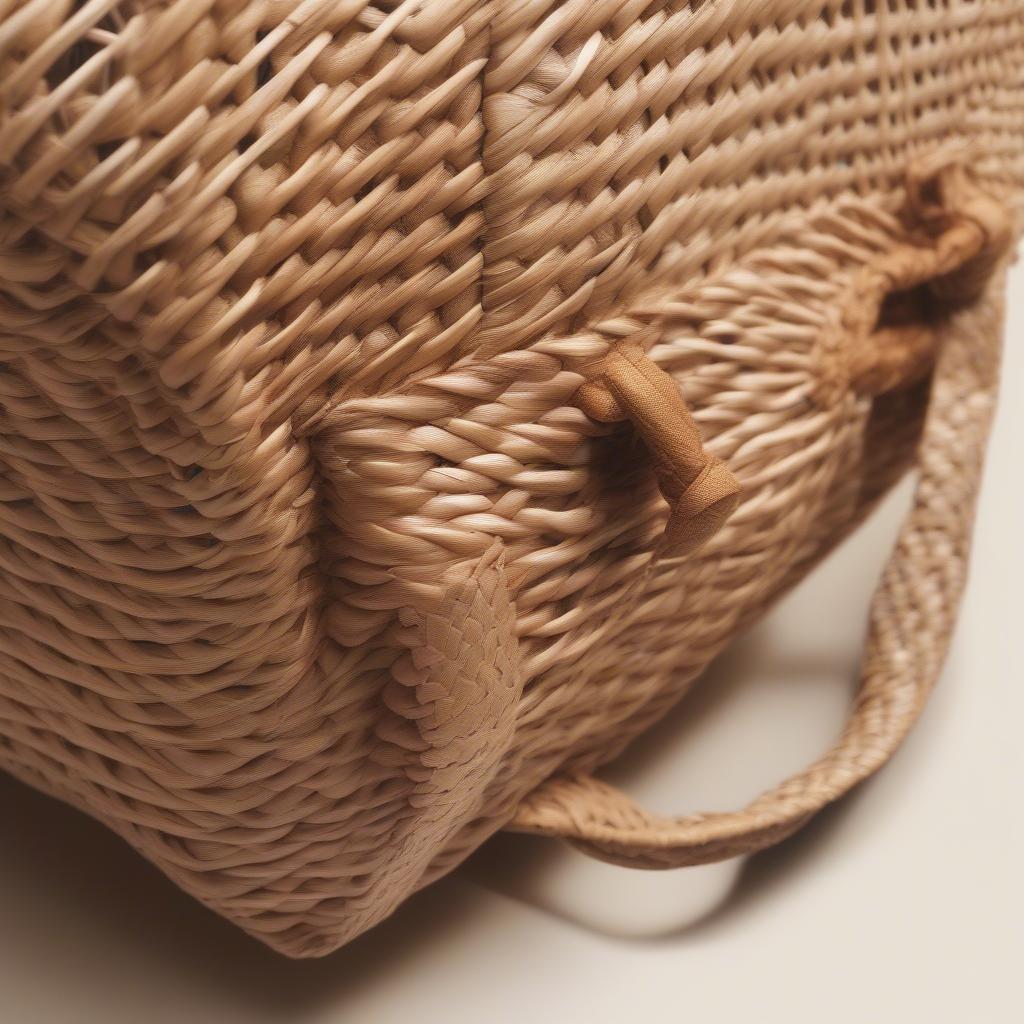 Falor woven bag showcasing natural fibers like straw and rattan