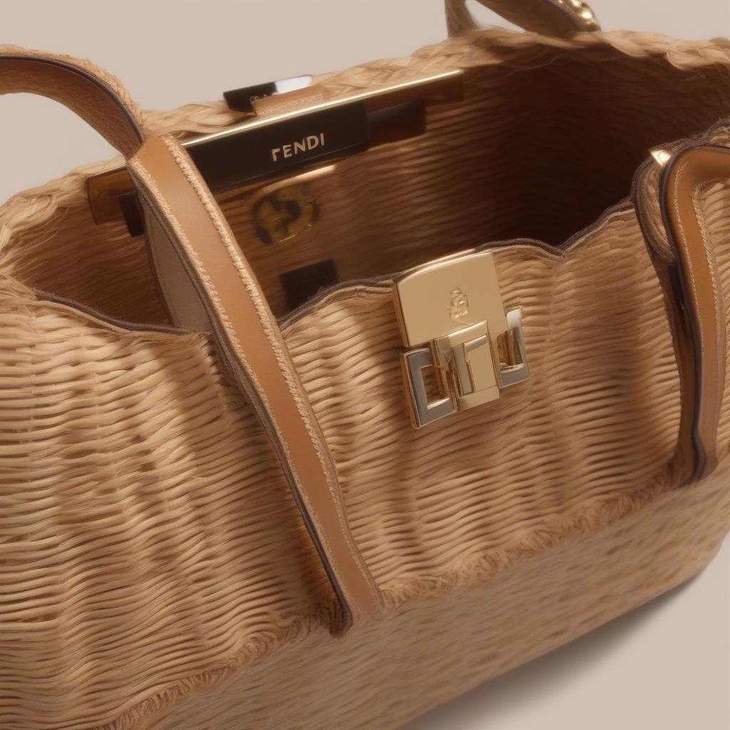 Fendi Woven Straw Bag - Classic Design