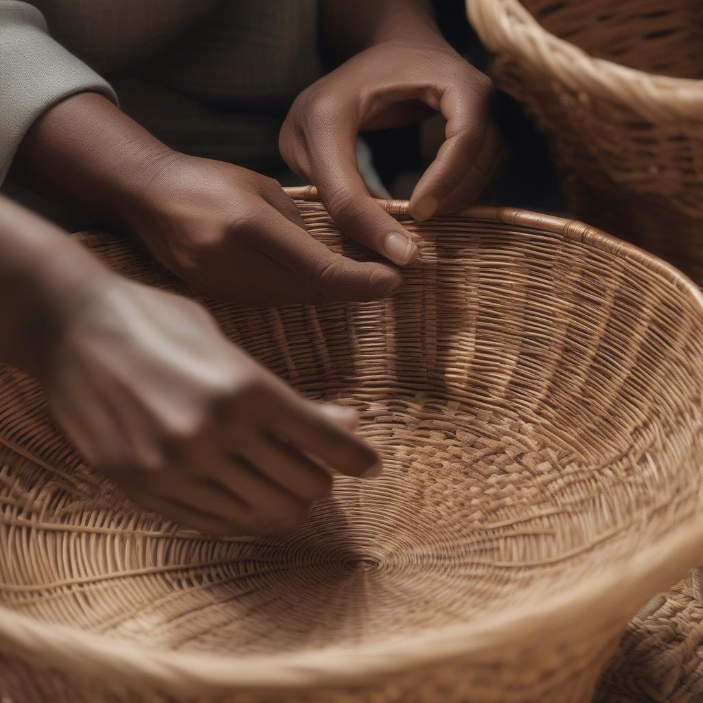 Finding the Perfect Basket in a Basket Weaver Shop