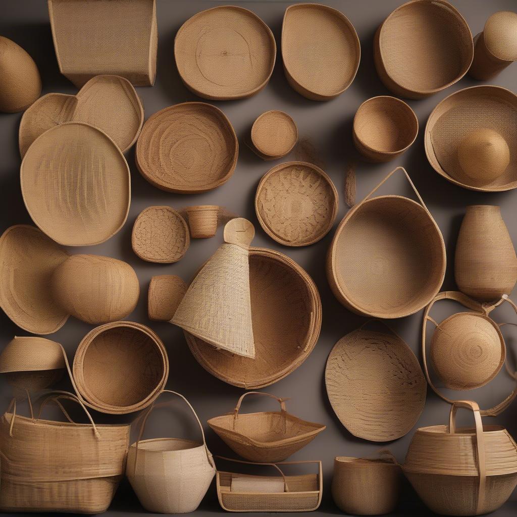 Display of Finished Bamboo Baskets