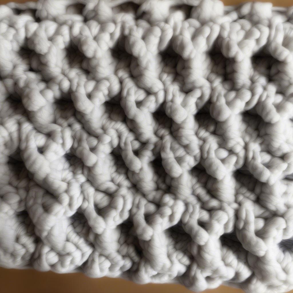 A Finished Basket Weave Crochet Baby Blanket