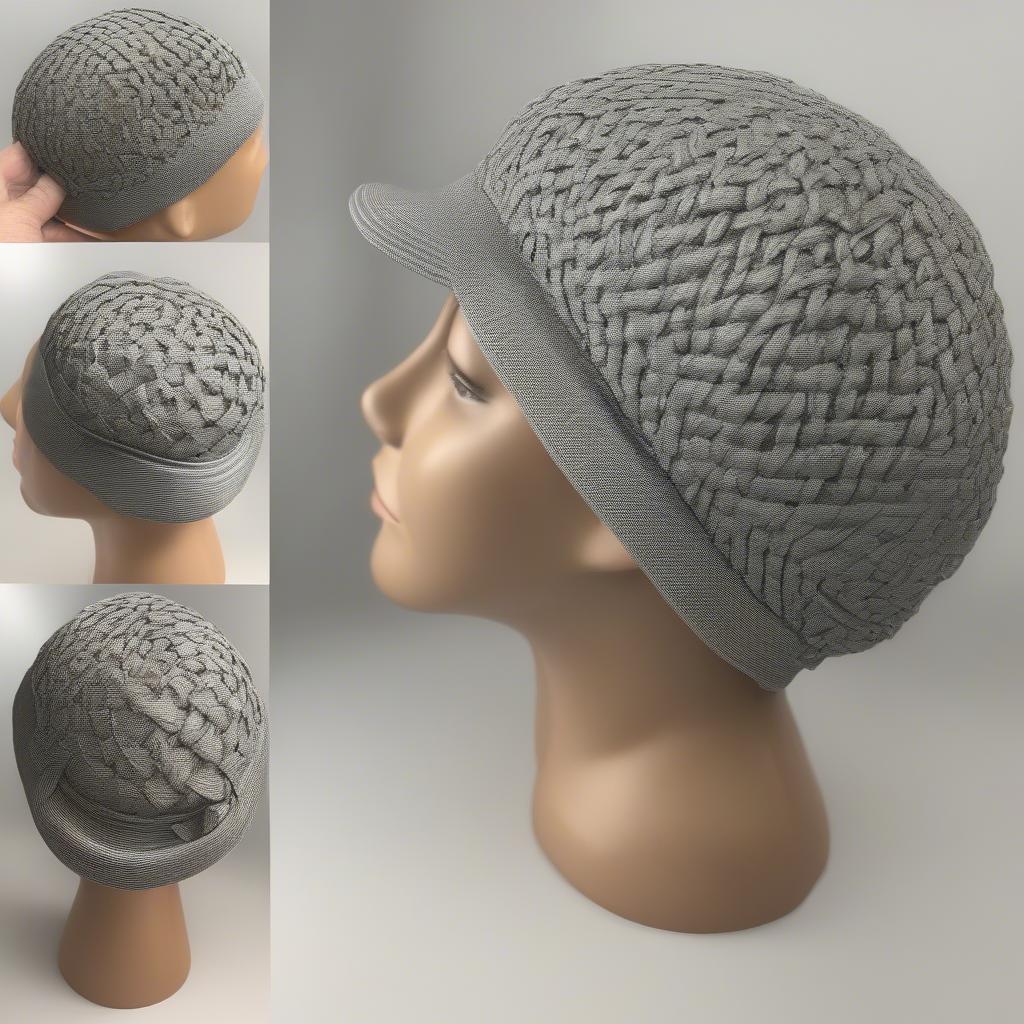 Finished Basket Weave Hairstyle Hat