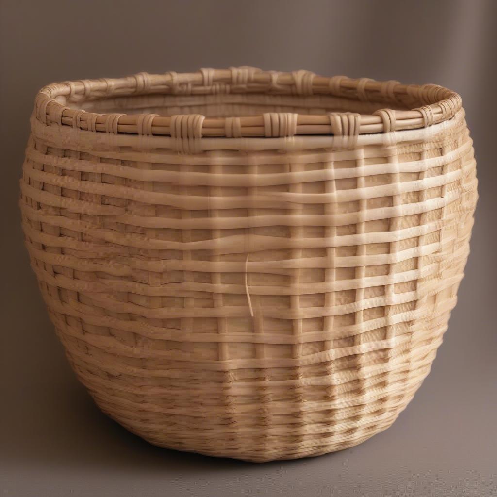 Finished Berea Basket with Rib Weave