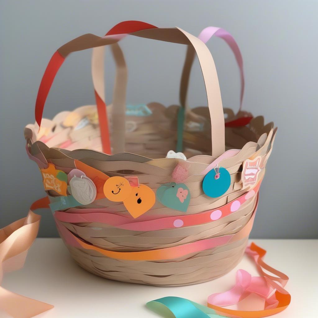 Finished Construction Paper Basket