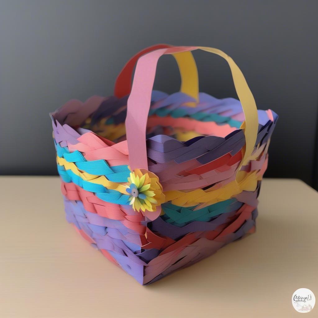 Finished Construction Paper Basket