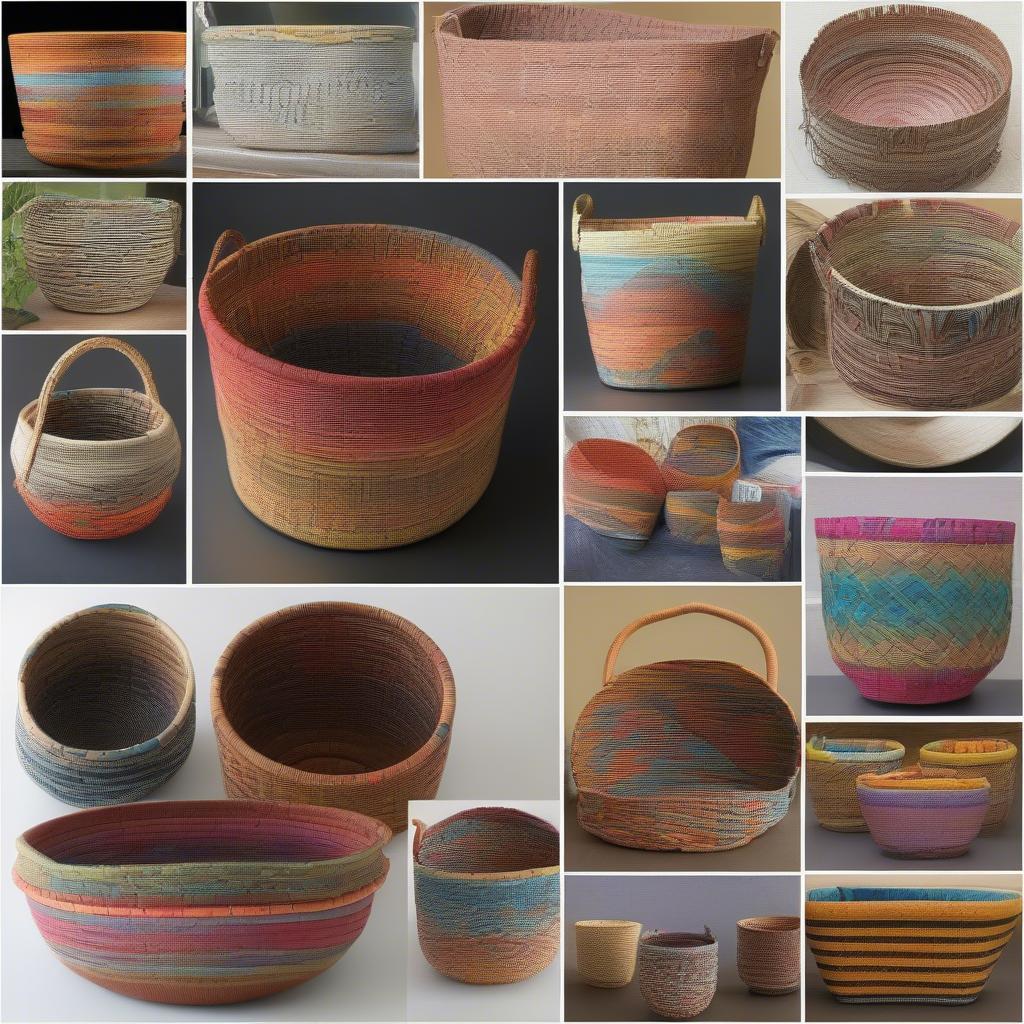 Examples of Finished Double Wall Baskets