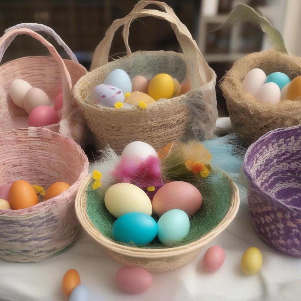 Finished Easter Weaving Basket