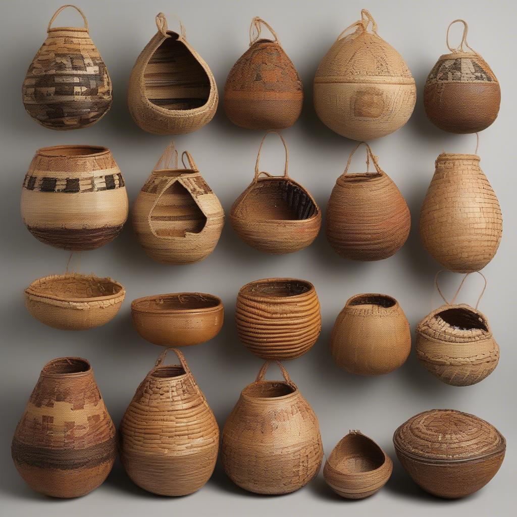 Examples of Finished Gourd Baskets