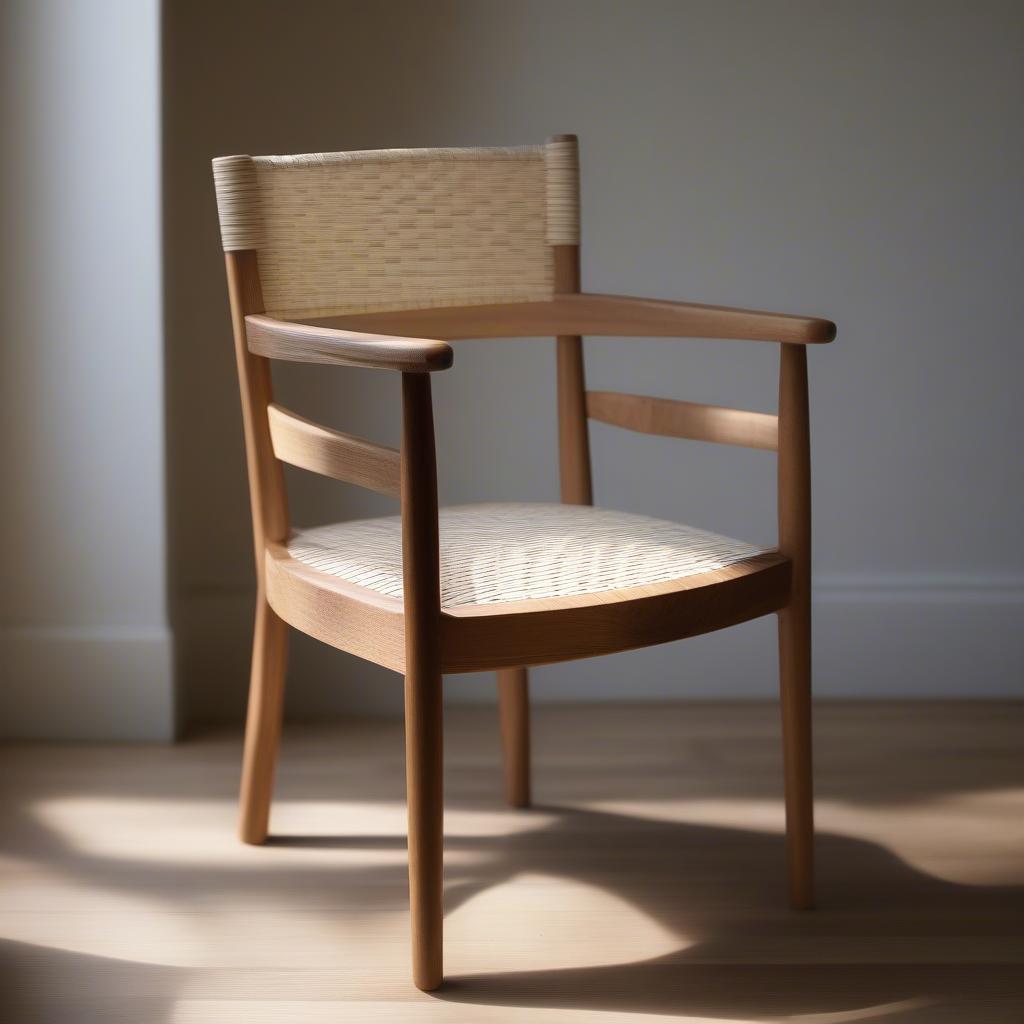 Finished Hickory Strip Chair Bottom