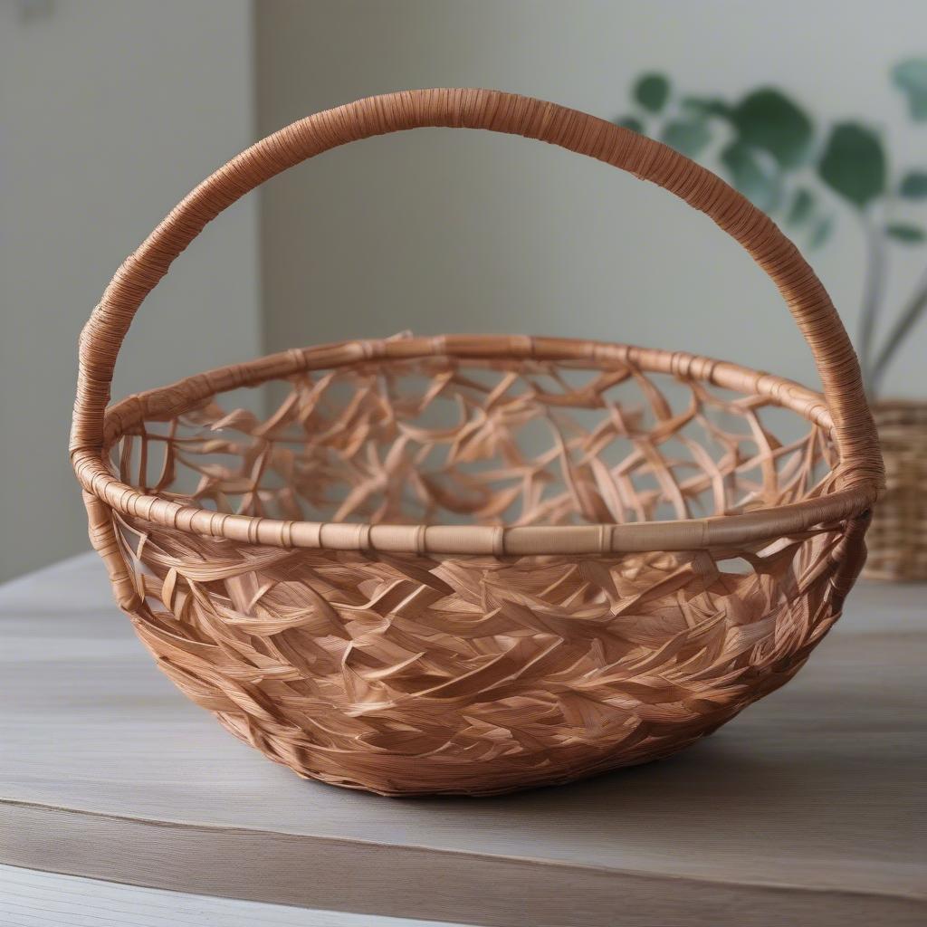 A completed leaf basket