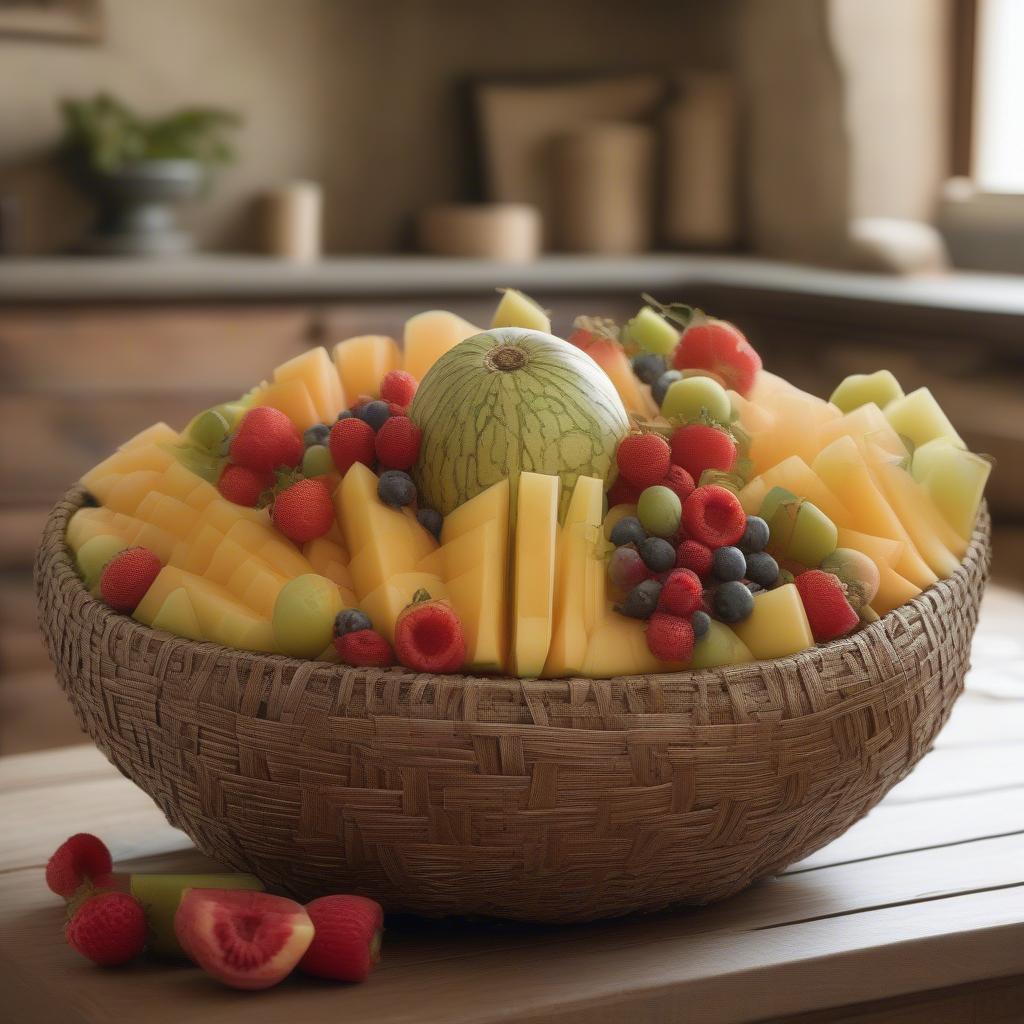 Displaying Your Finished Melon Basket