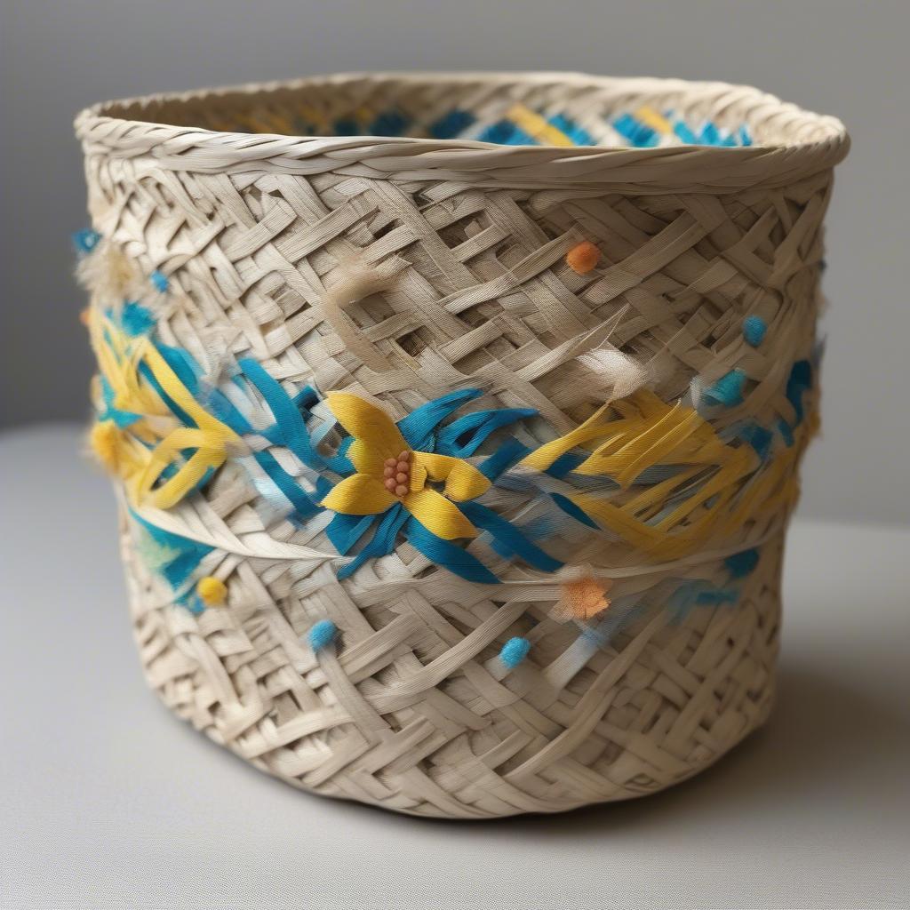 Finished Paper Woven Basket