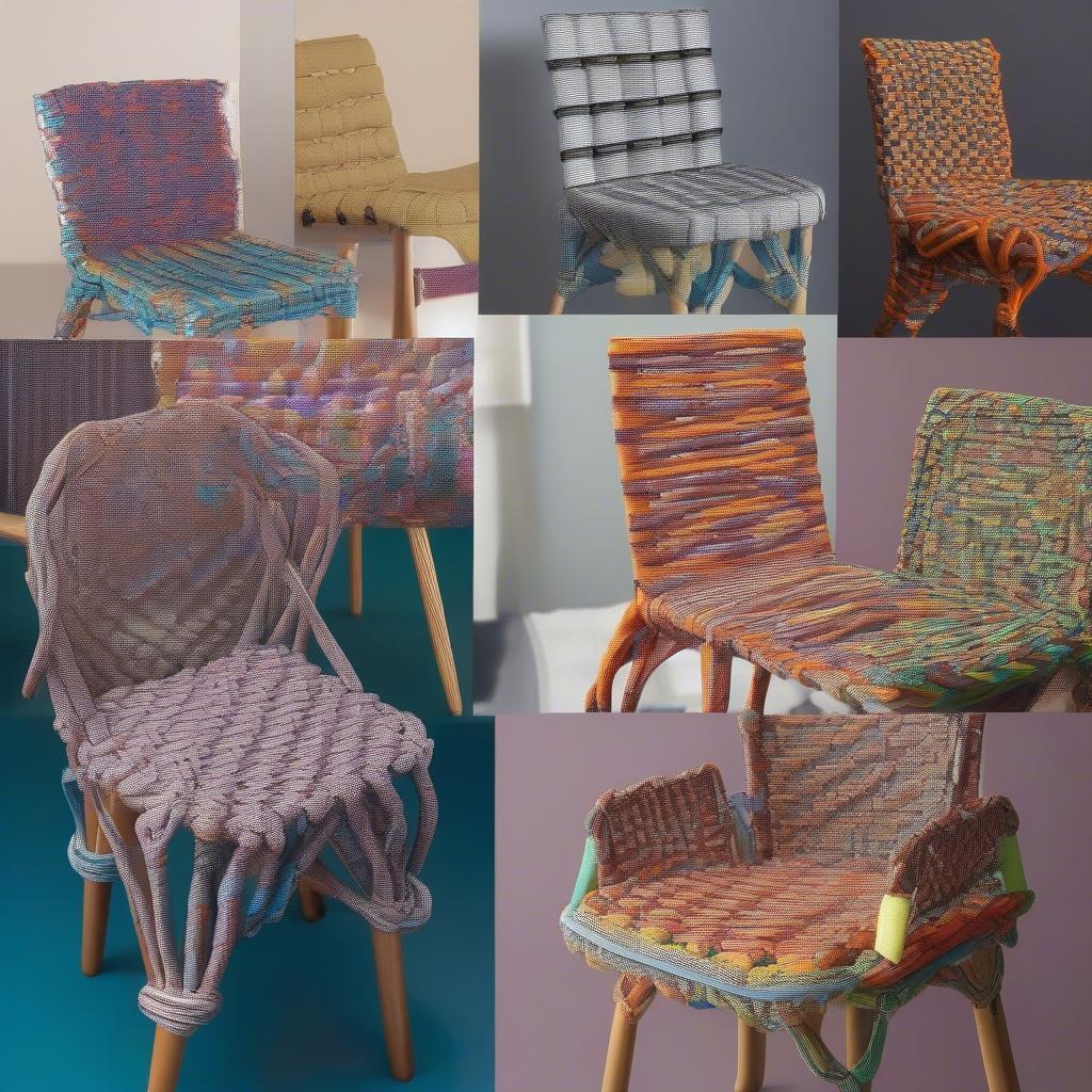 Finished Paracord Chair Weave Designs