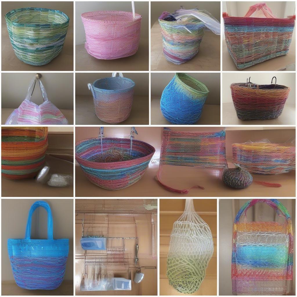 Examples of Finished Plastic Wire Bag Projects