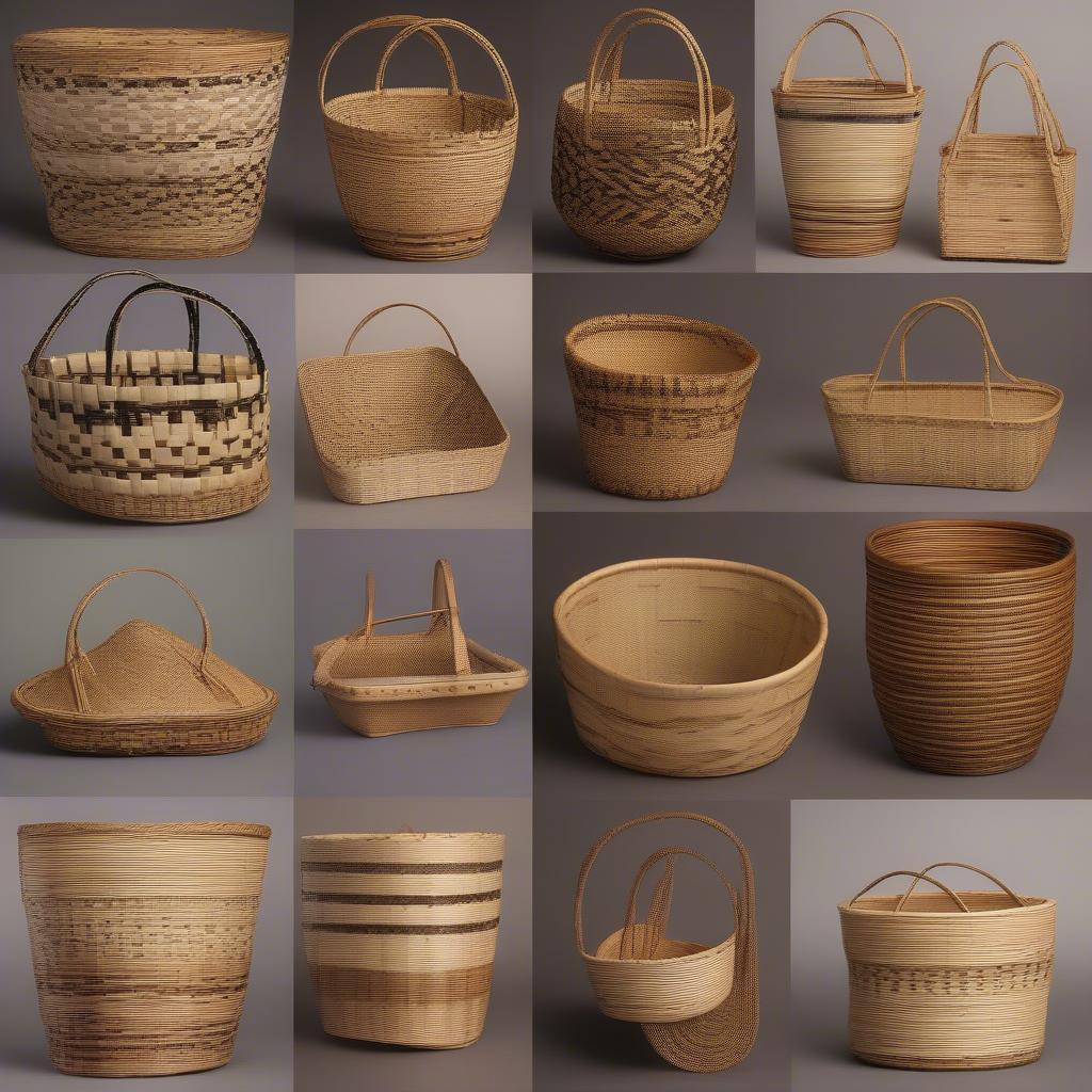 Examples of Finished Reed Baskets