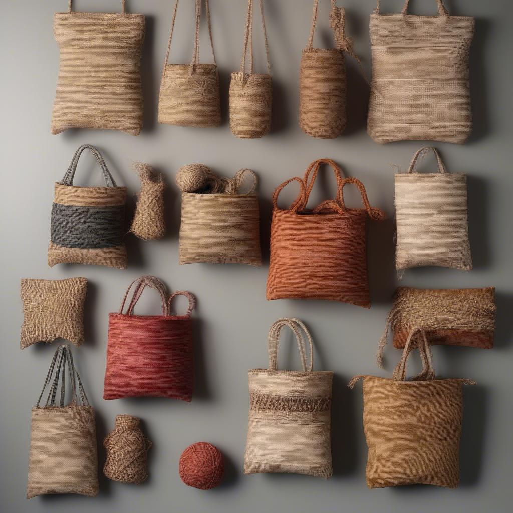 Examples of finished twine bags