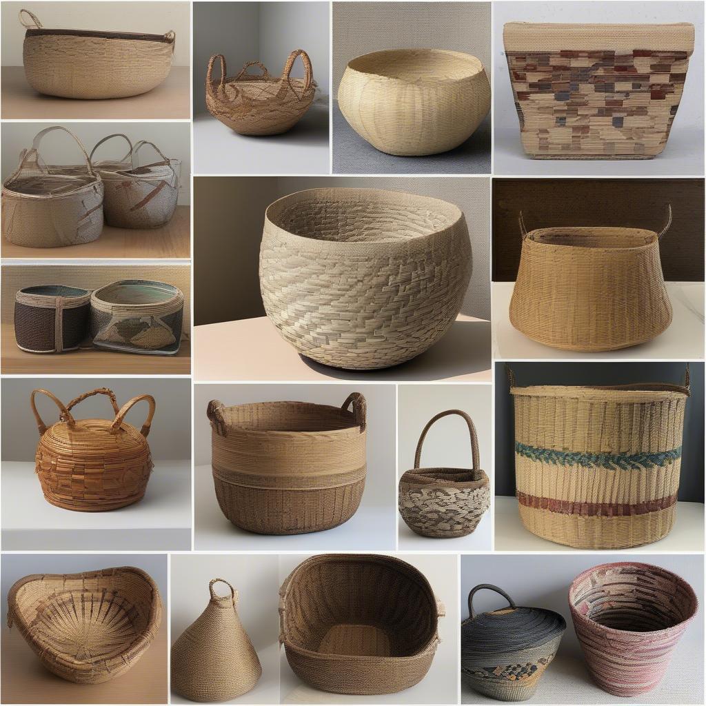 Examples of Finished Woven Baskets