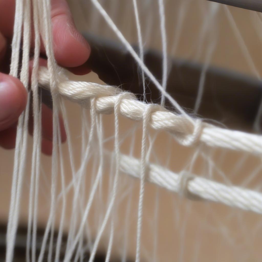 Repairing a Broken Warp Thread on an Ashford Table Loom