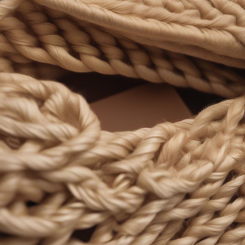 Close-up of Raffia Weave on a Ganni Bag