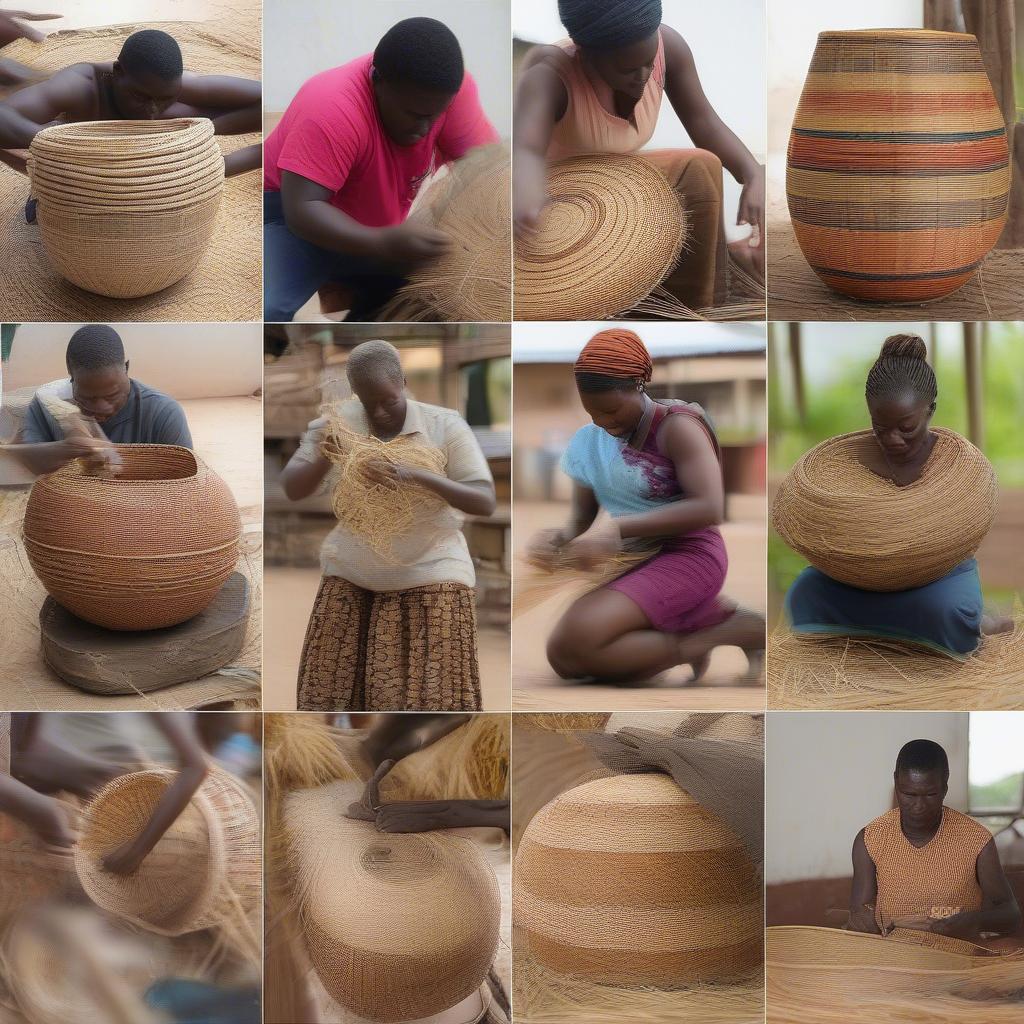 Basket Ghana Weaving Process