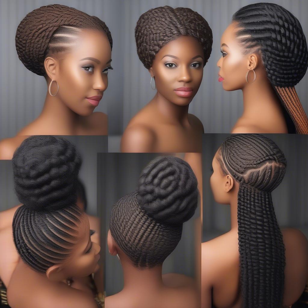 Basket Ghana Weaving on Different Hair Lengths and Textures