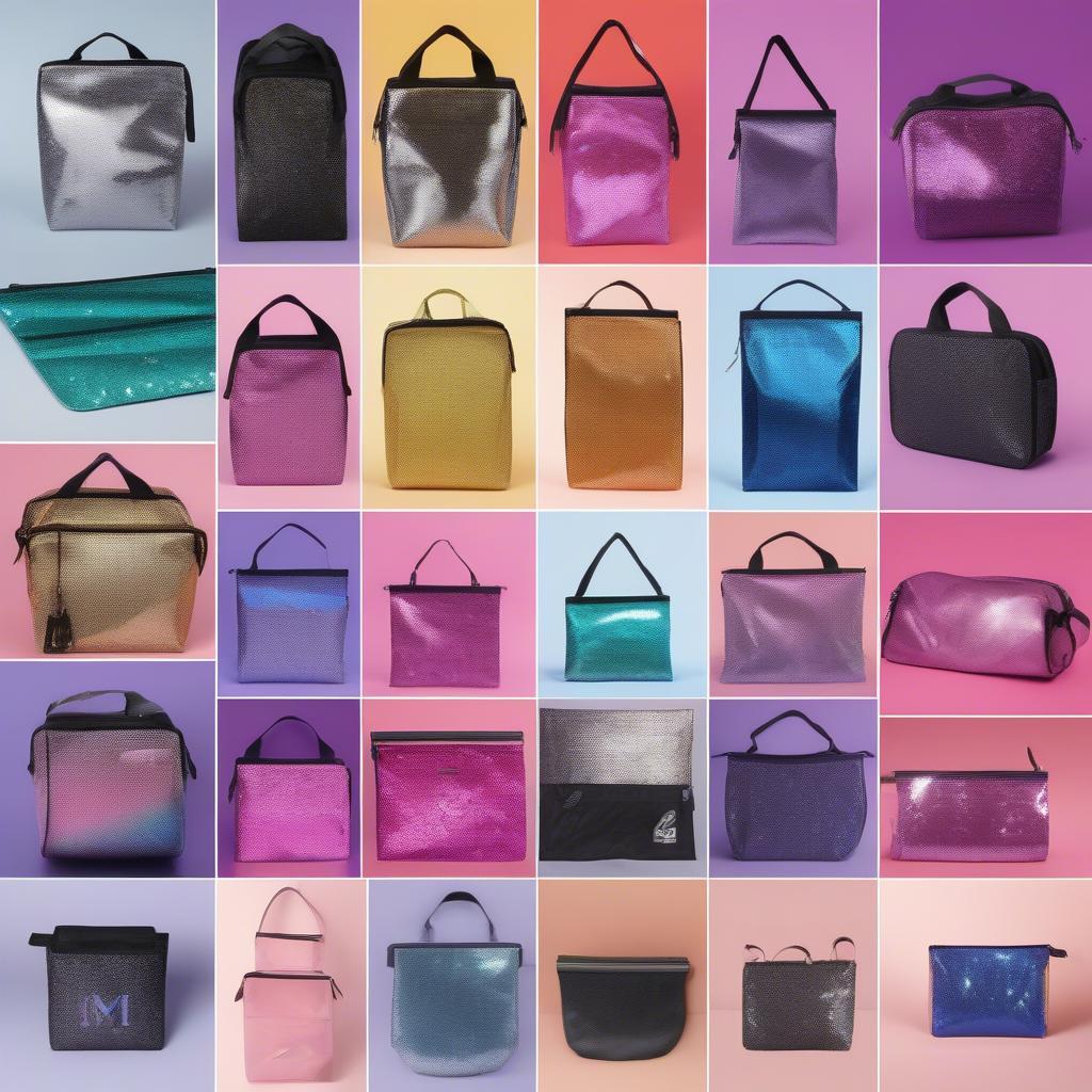 Different Styles of Glitter Grooming Bags