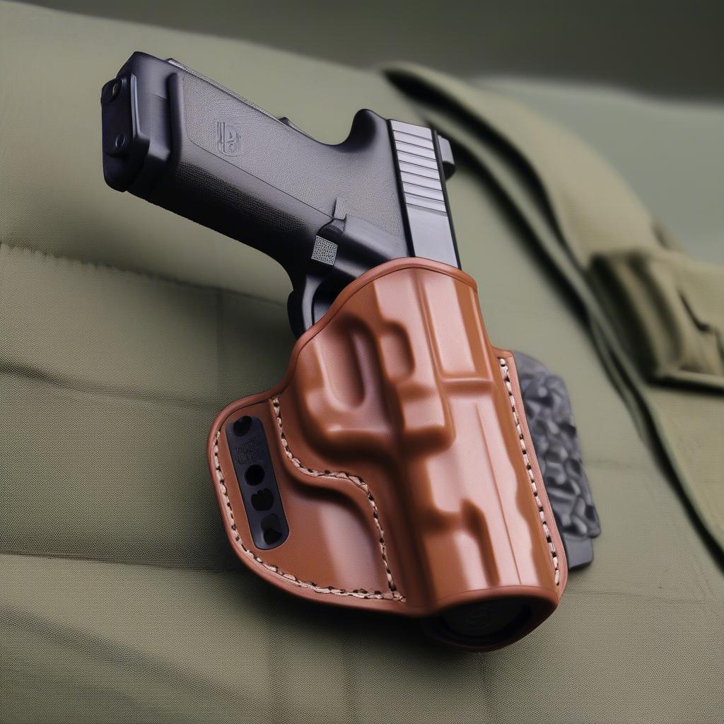 Glock 22 Secured in Safariland Basket Weave Holster