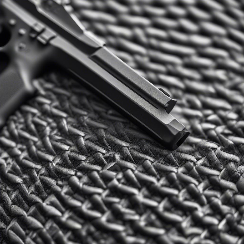 Close-up view of Glock Basket Weave Stippling