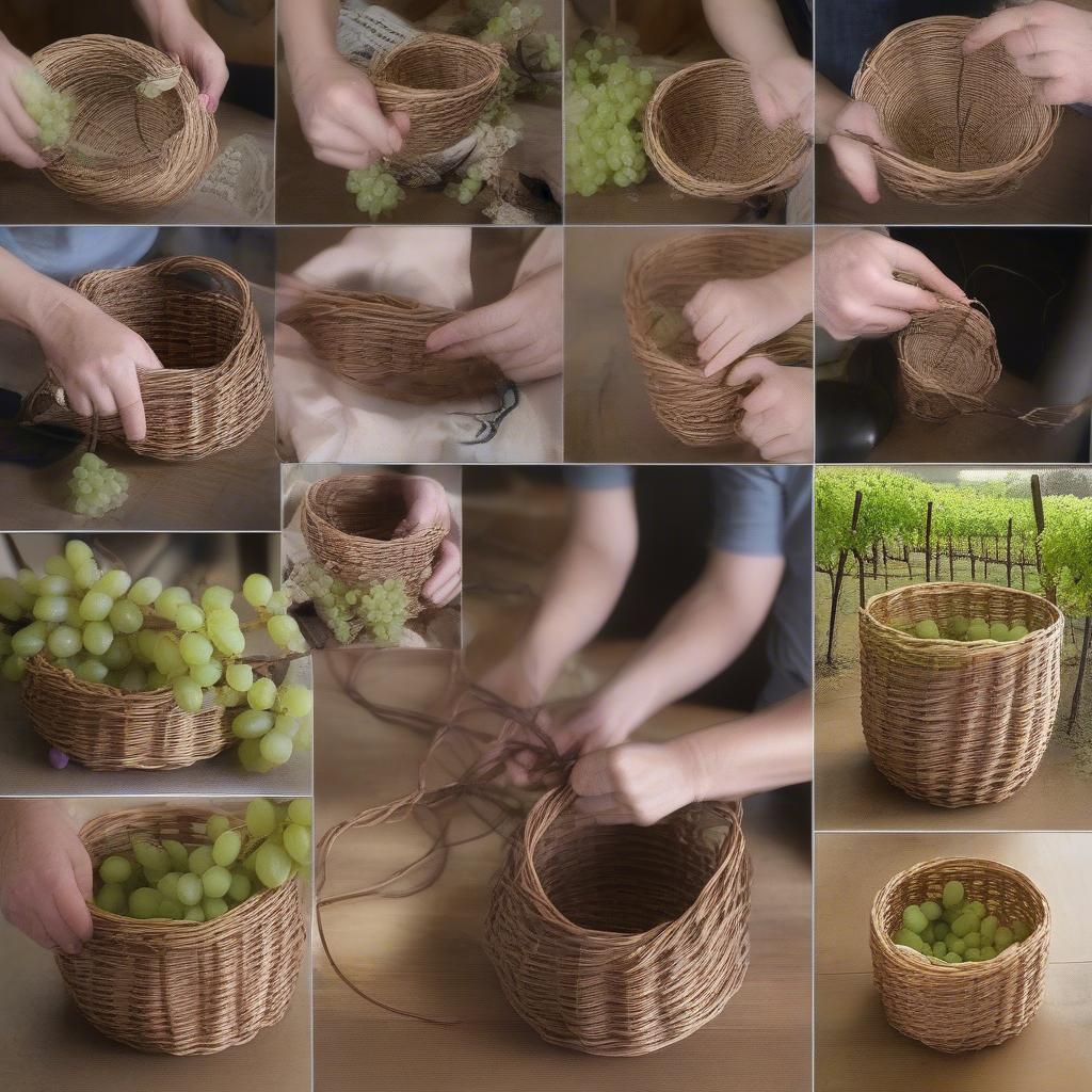 Grapevine Basket Weaving Process