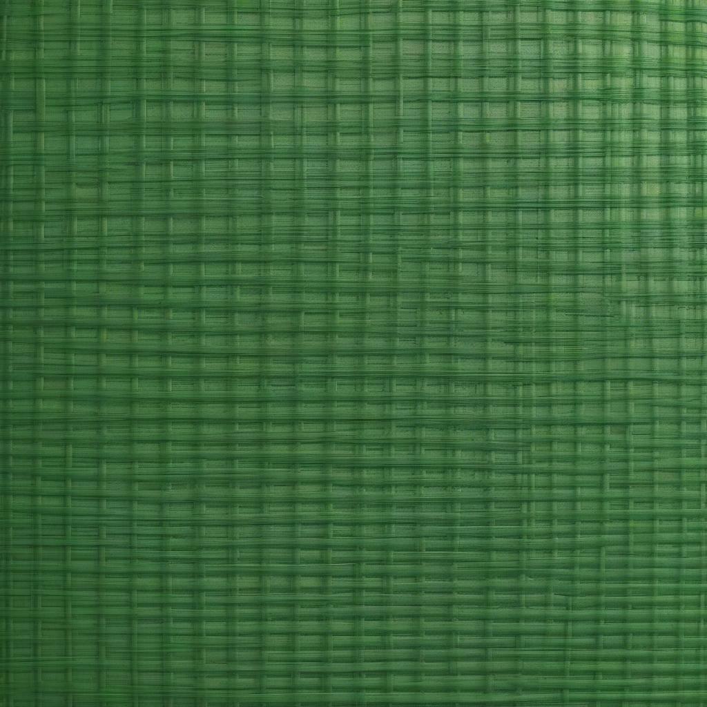 Close-up view of green basket weave safety paper