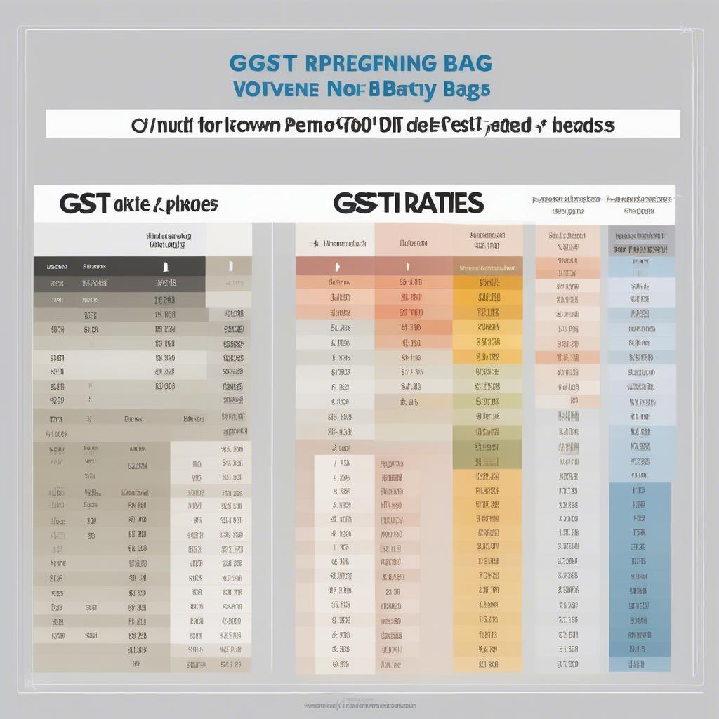 GST rate chart for non-woven bags