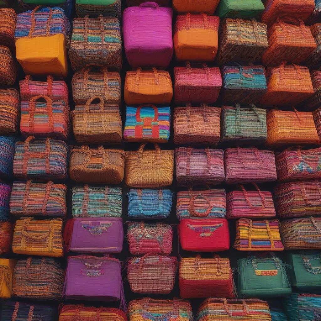 Woven Bags in a Guatemalan Market