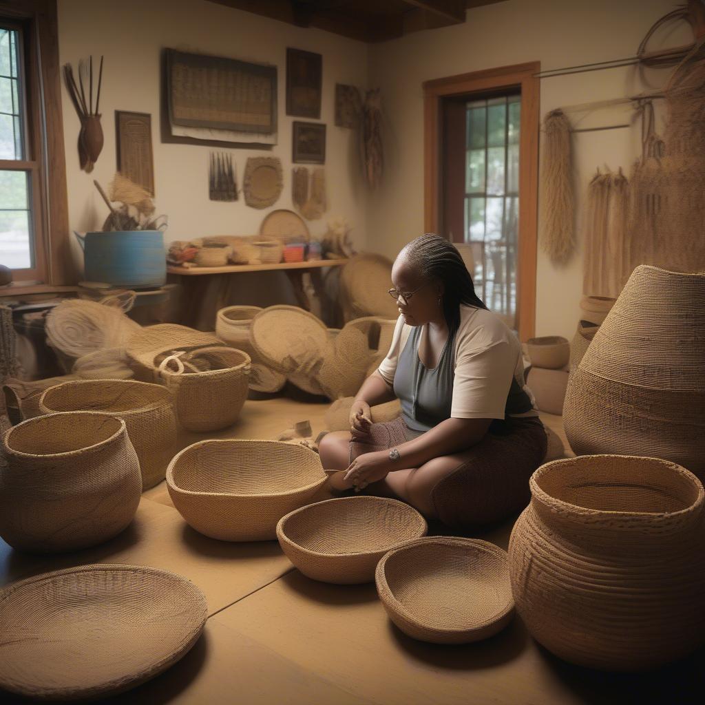 Gullah Artist Preserving Basket Weaving Tradition Through Painting