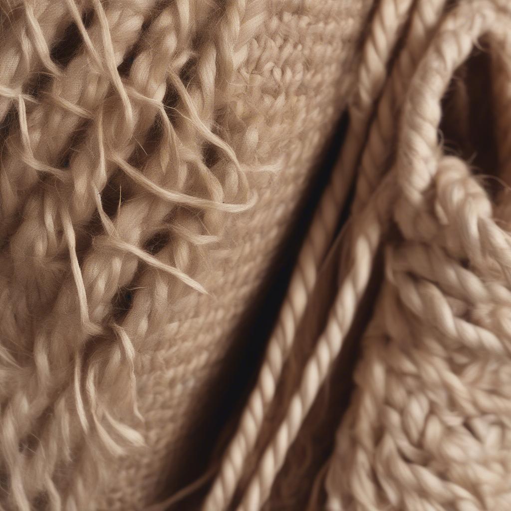 Close-up of Woven Materials Used in H&M Bags