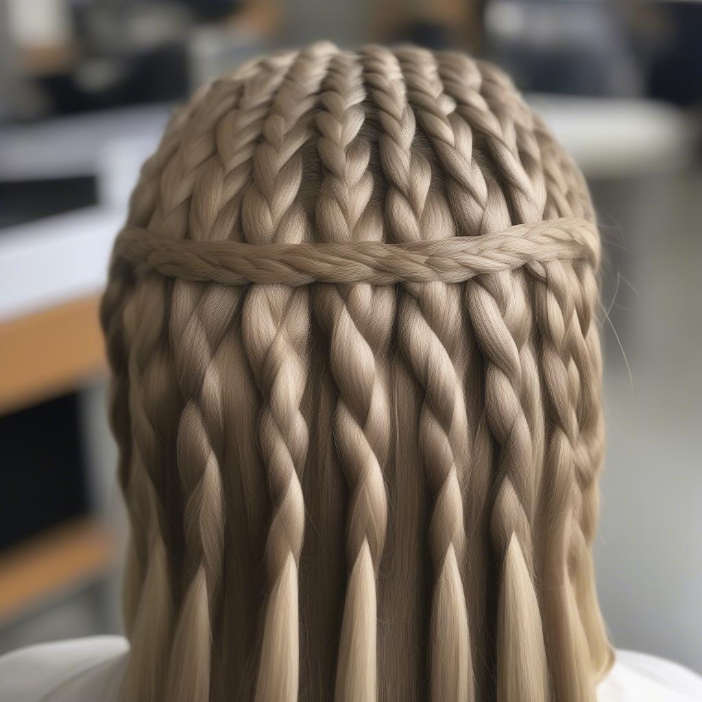 Creating the Braided Foundation for Hair Basket Weave