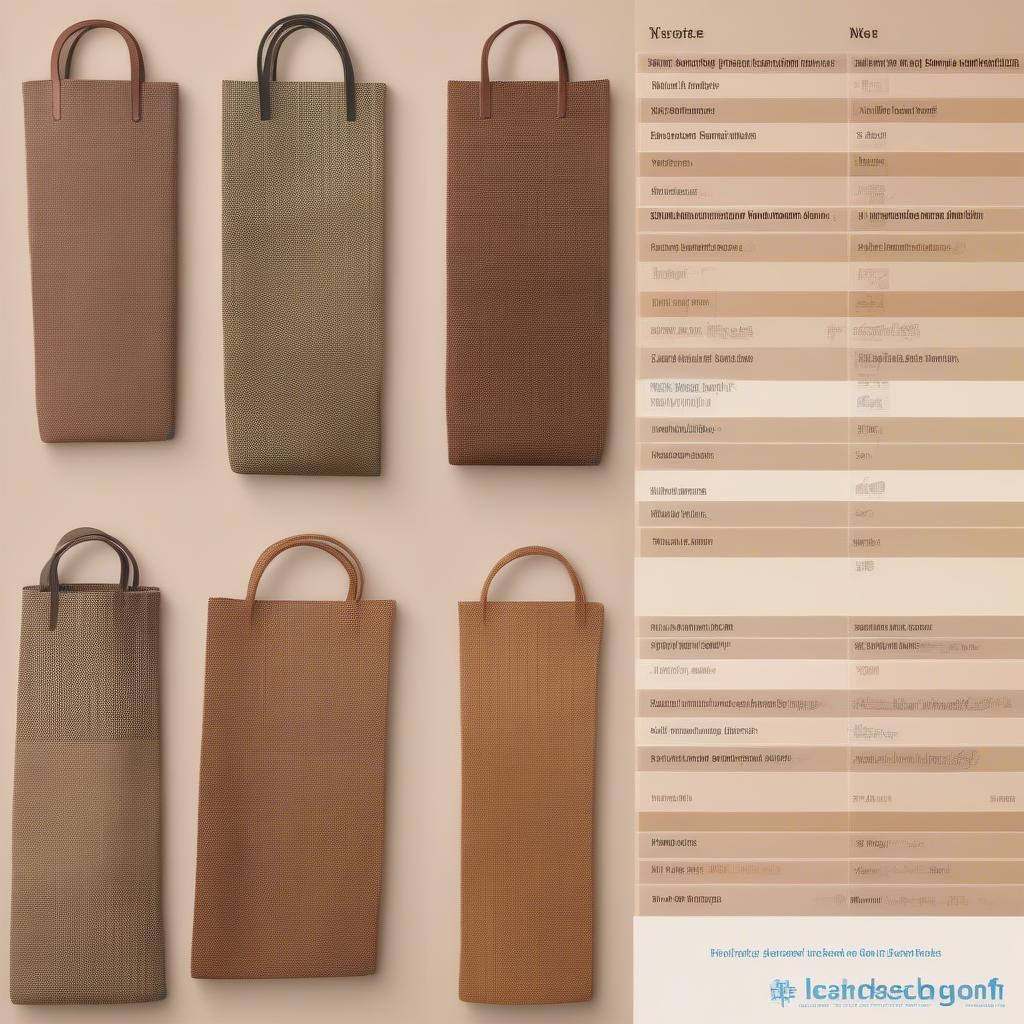 Comparison of different materials used in hand woven tote bags: jute, cotton, straw