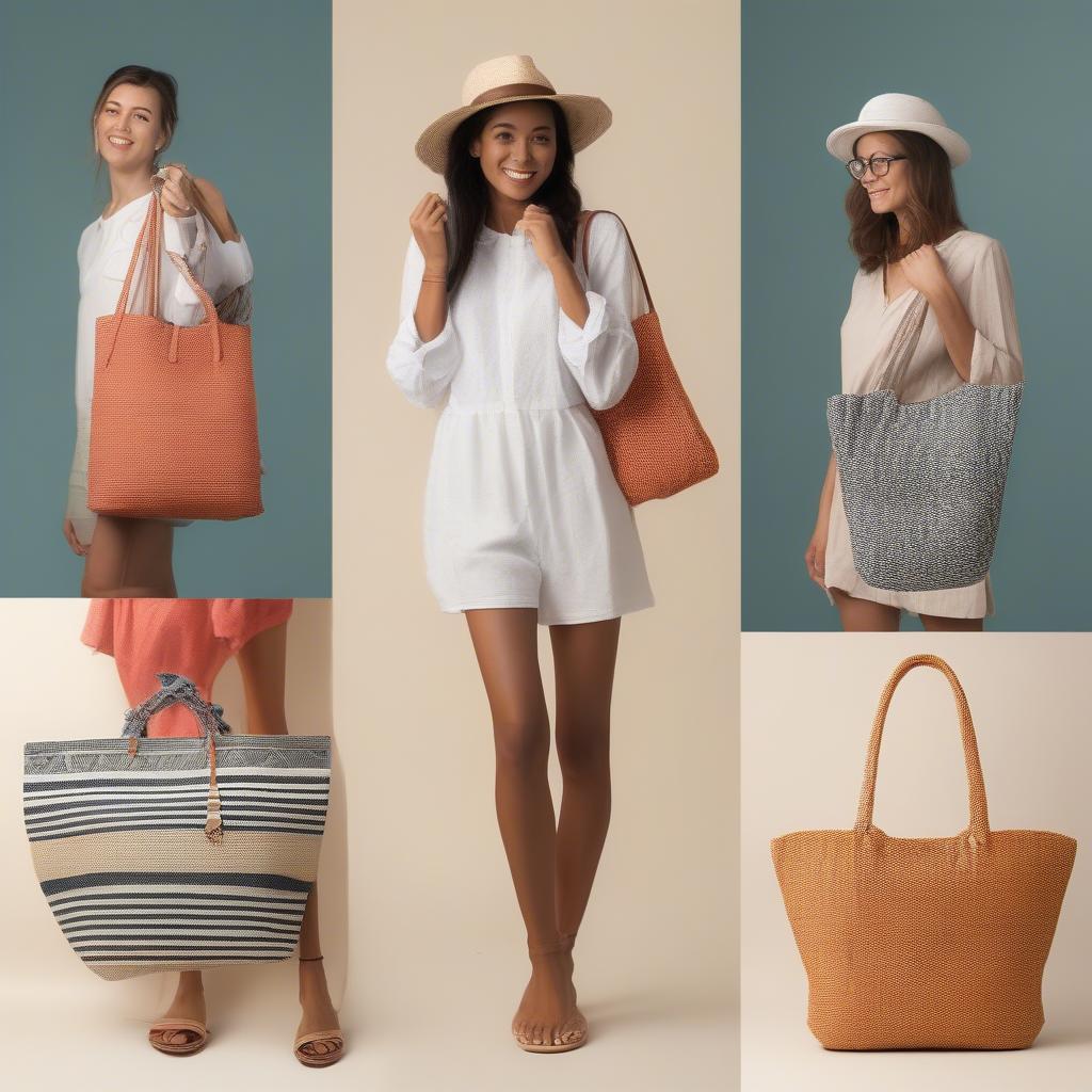 Styling ideas for hand woven tote bags for different occasions and outfits