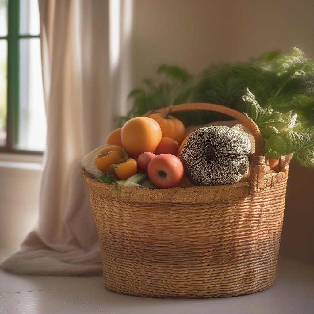 Handcrafted Rattan Basket Venice, FL