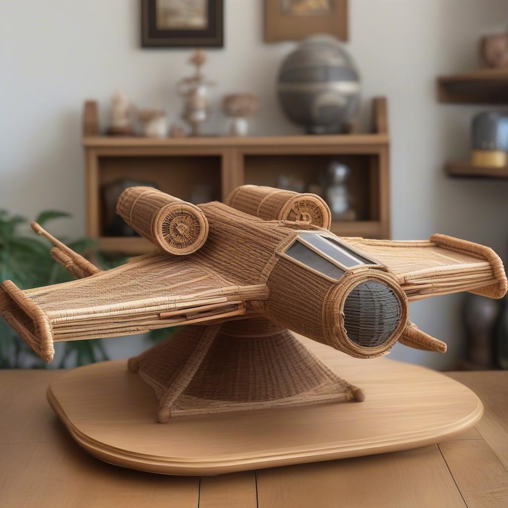 Handmade Star Wars Wicker X-Wing Basket