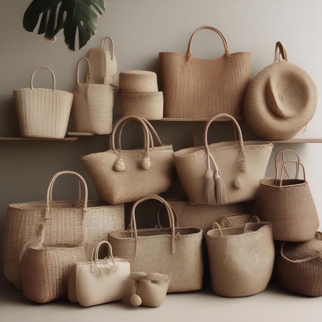 Variety of Handmade Woven Bags