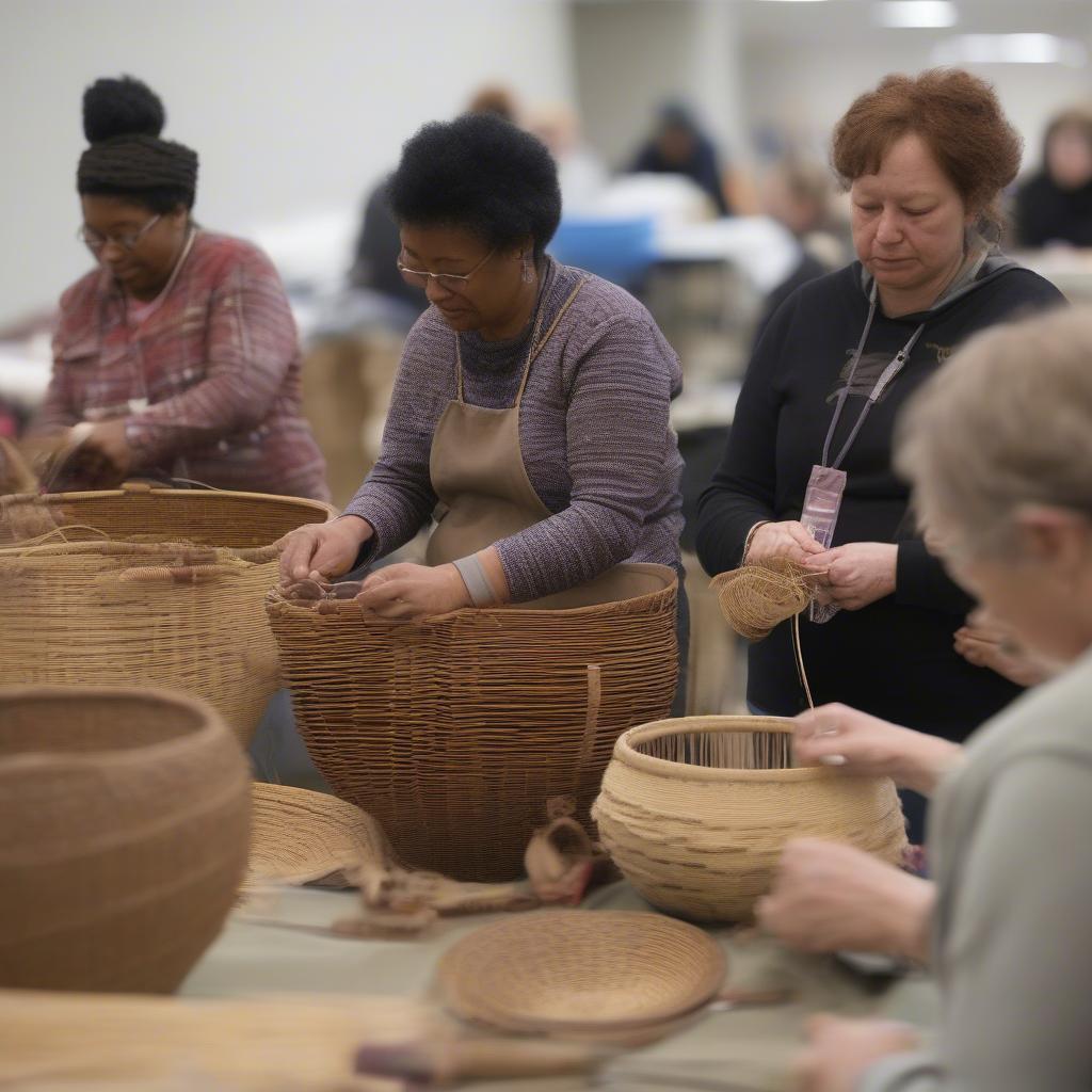 Attendees at the Hazel Pete Basket Weaving Conference