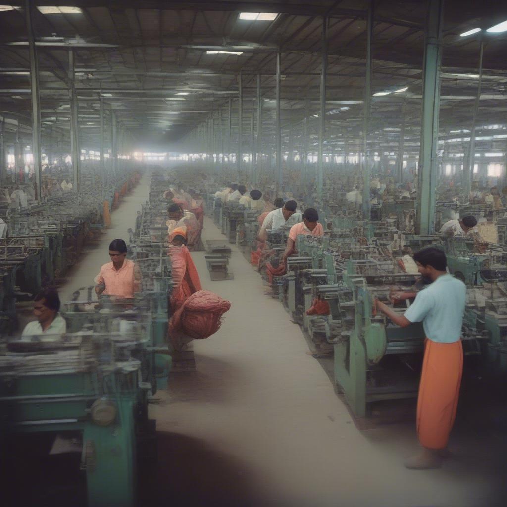 HDPE woven bags being manufactured in a Kolkata factory