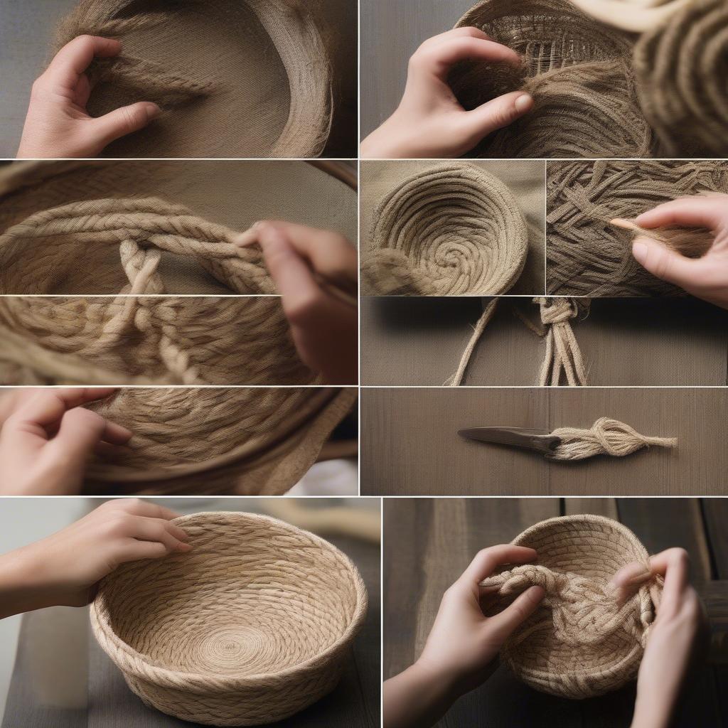 Various Hemp Basket Weaving Techniques