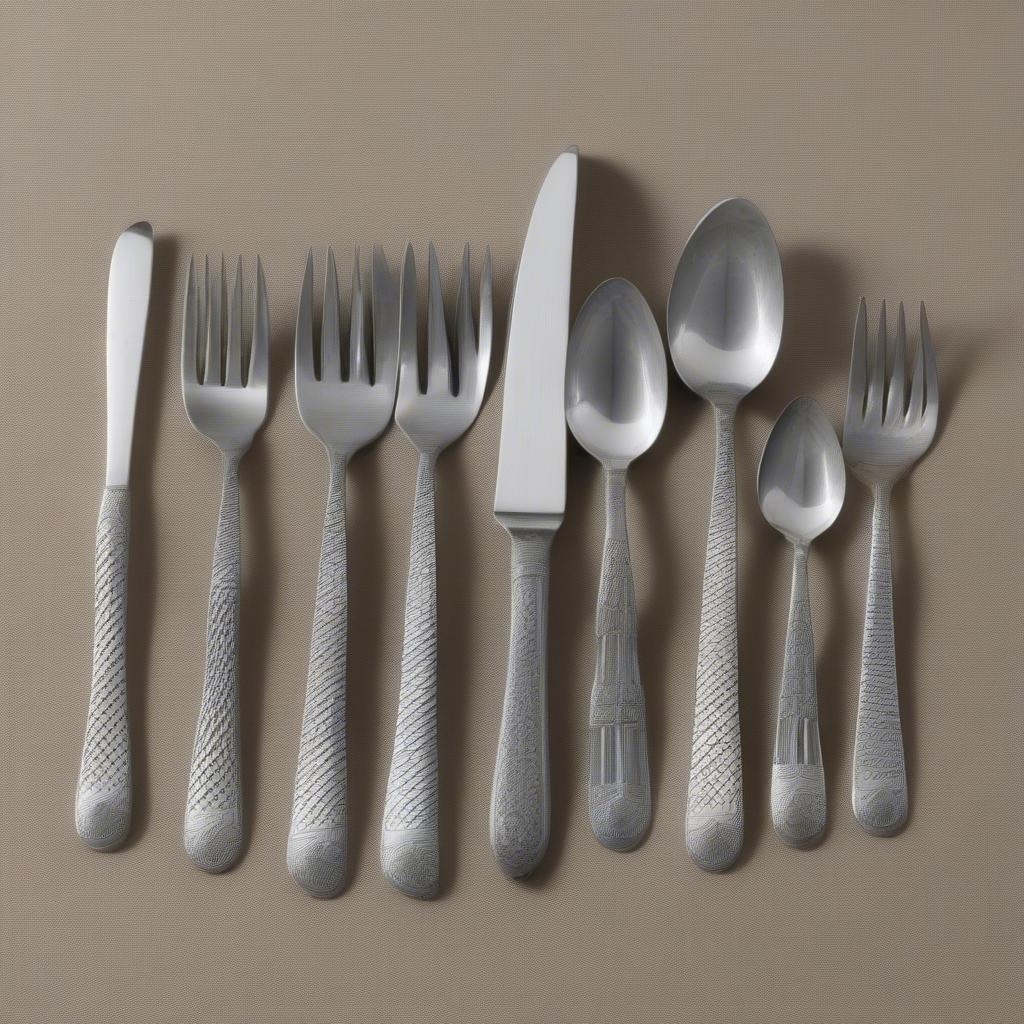 Holmes and Edwards Basket Weave Flatware Set