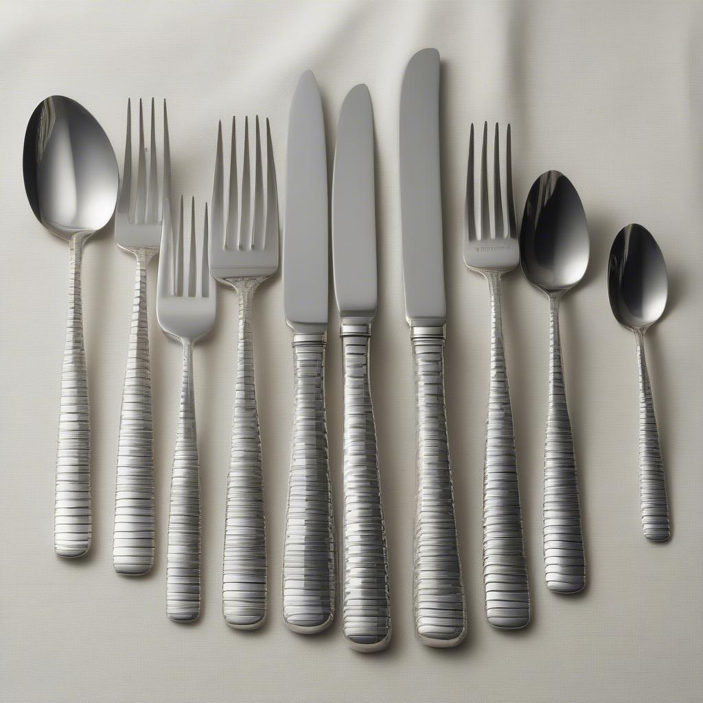 Holmes & Edwards Basket Weave Silverplate Flatware Set