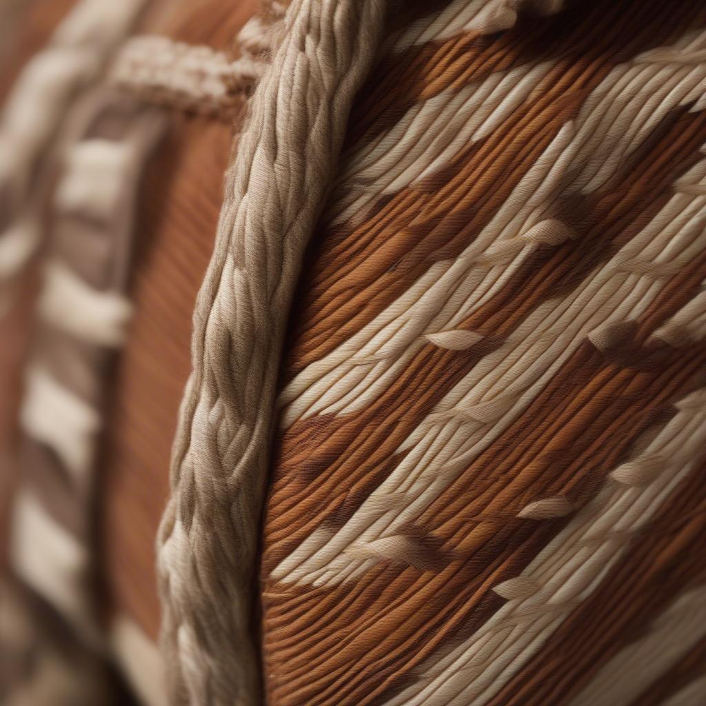 Close-up view of a Hridi Klein handwoven bag showcasing intricate details and craftsmanship